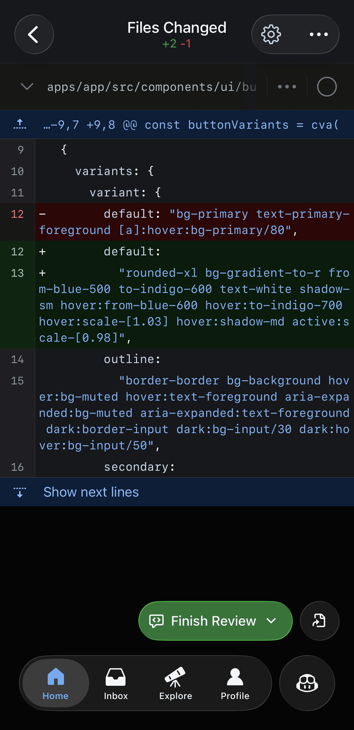 GitHub pull request opened by the agent